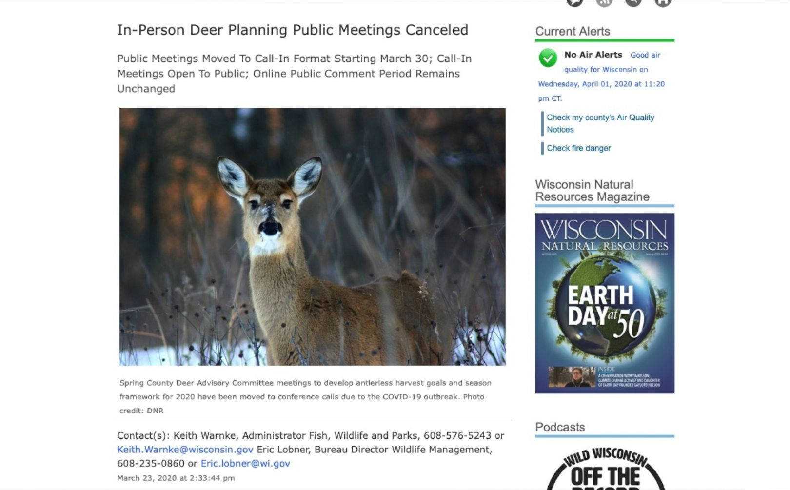 Bad Deer Regs