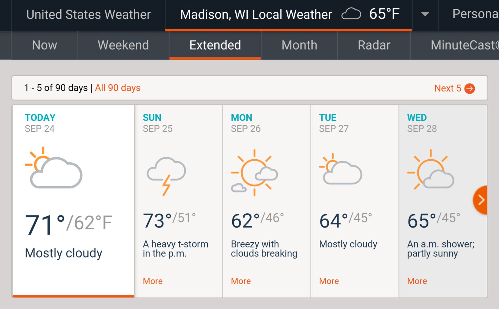 bow season weather